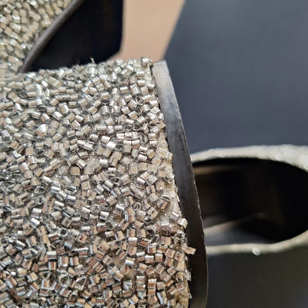 MM6 Maison Margiela Pre-owned Silver Beaded Mules - Picture 12 of 16